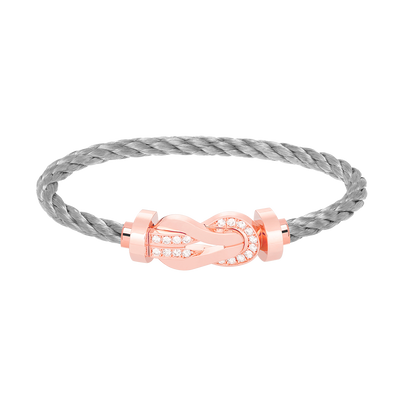 [Everoly JW]CHANCE LARGE 8 FIGURE BUCKLE HALF DIAMOND BRACELET ROSE GOLD