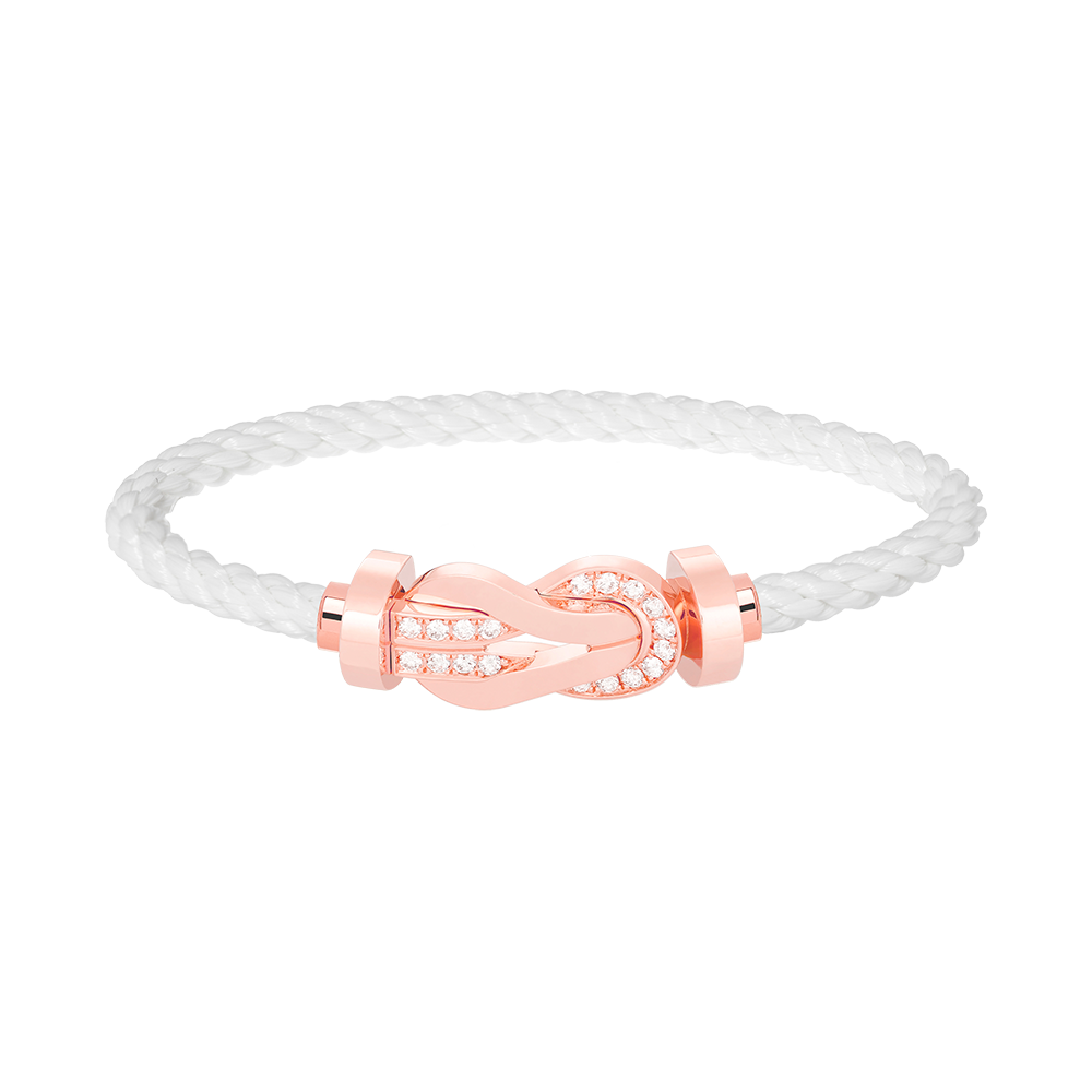 [Everoly JW]CHANCE LARGE 8 FIGURE BUCKLE HALF DIAMOND BRACELET ROSE GOLD
