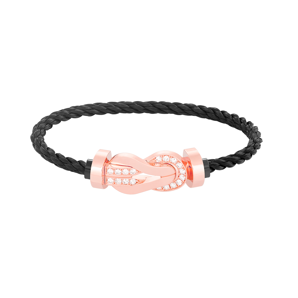 [Everoly JW]CHANCE LARGE 8 FIGURE BUCKLE HALF DIAMOND BRACELET ROSE GOLD