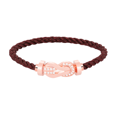 [Everoly JW]CHANCE LARGE 8 FIGURE BUCKLE HALF DIAMOND BRACELET ROSE GOLD