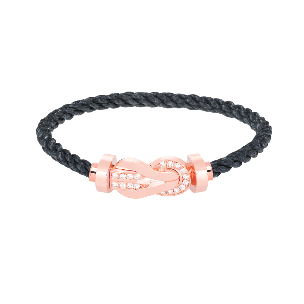 [Everoly JW]CHANCE LARGE 8 FIGURE BUCKLE HALF DIAMOND BRACELET ROSE GOLD