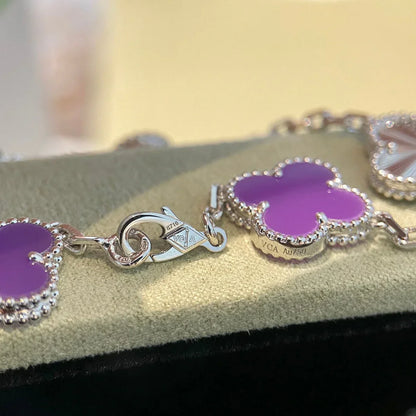 [Everoly JW]  CLOVER 5 MOTIF VIOLET BRACELET COLLECTION