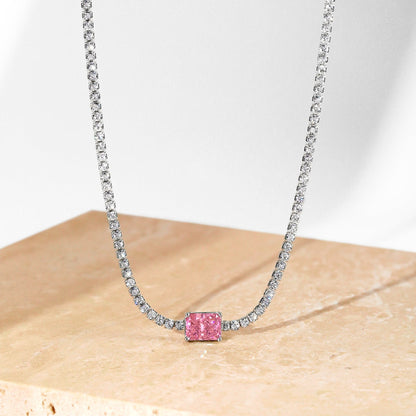 [Everoly JW]2.0 carat Ornate Emerald Cut Necklace