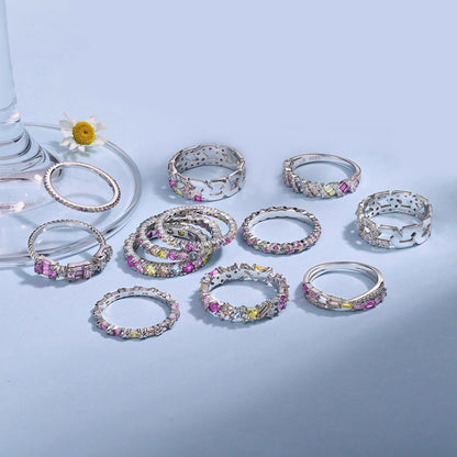 [Everoly JW]Radiant Sparkling Round Cut Daily Ring