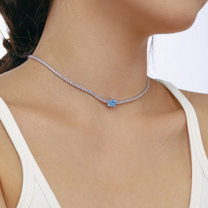 [Everoly JW]2.0 carat Ornate Emerald Cut Necklace