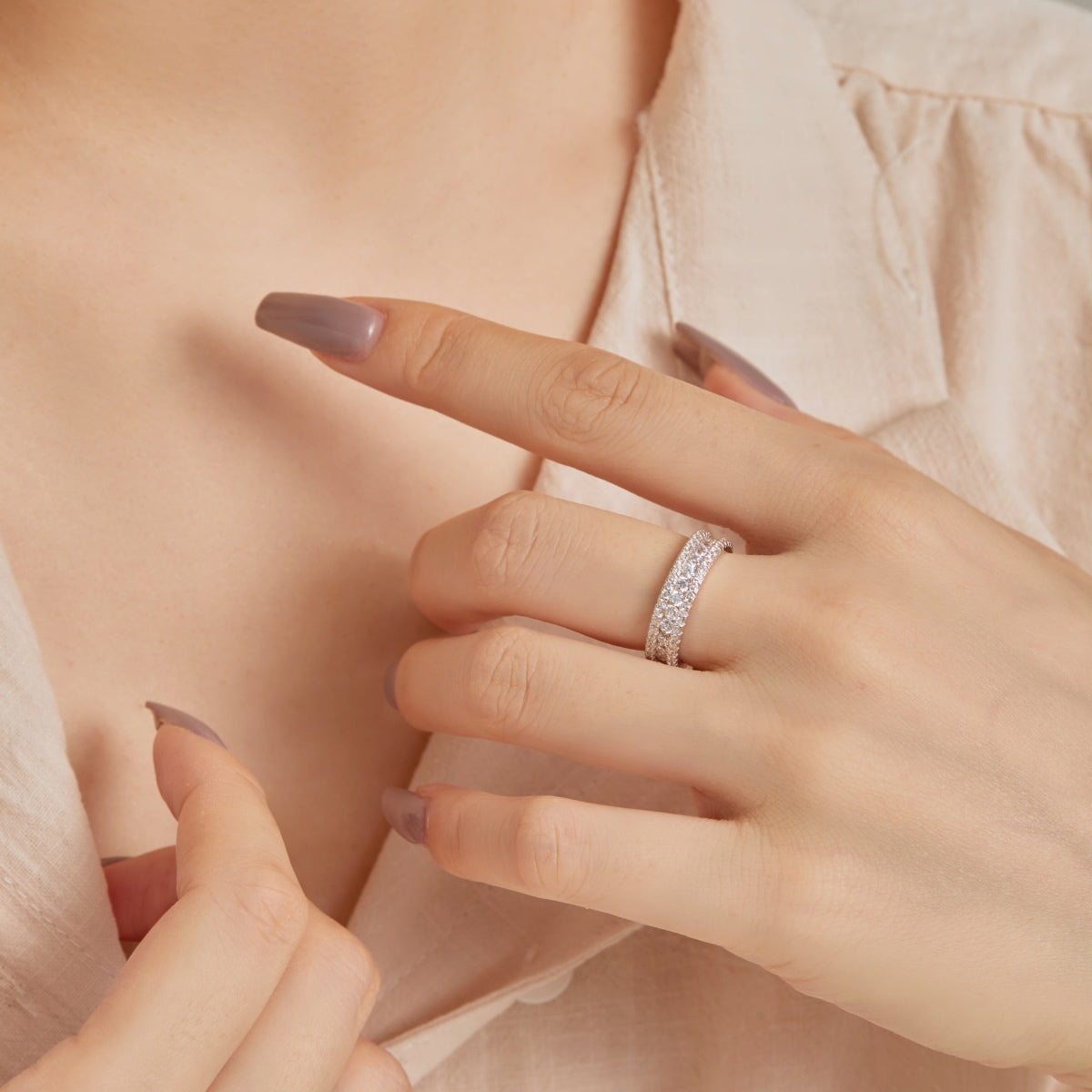 [Everoly JW]Delicate Colorful Round Cut Daily Ring