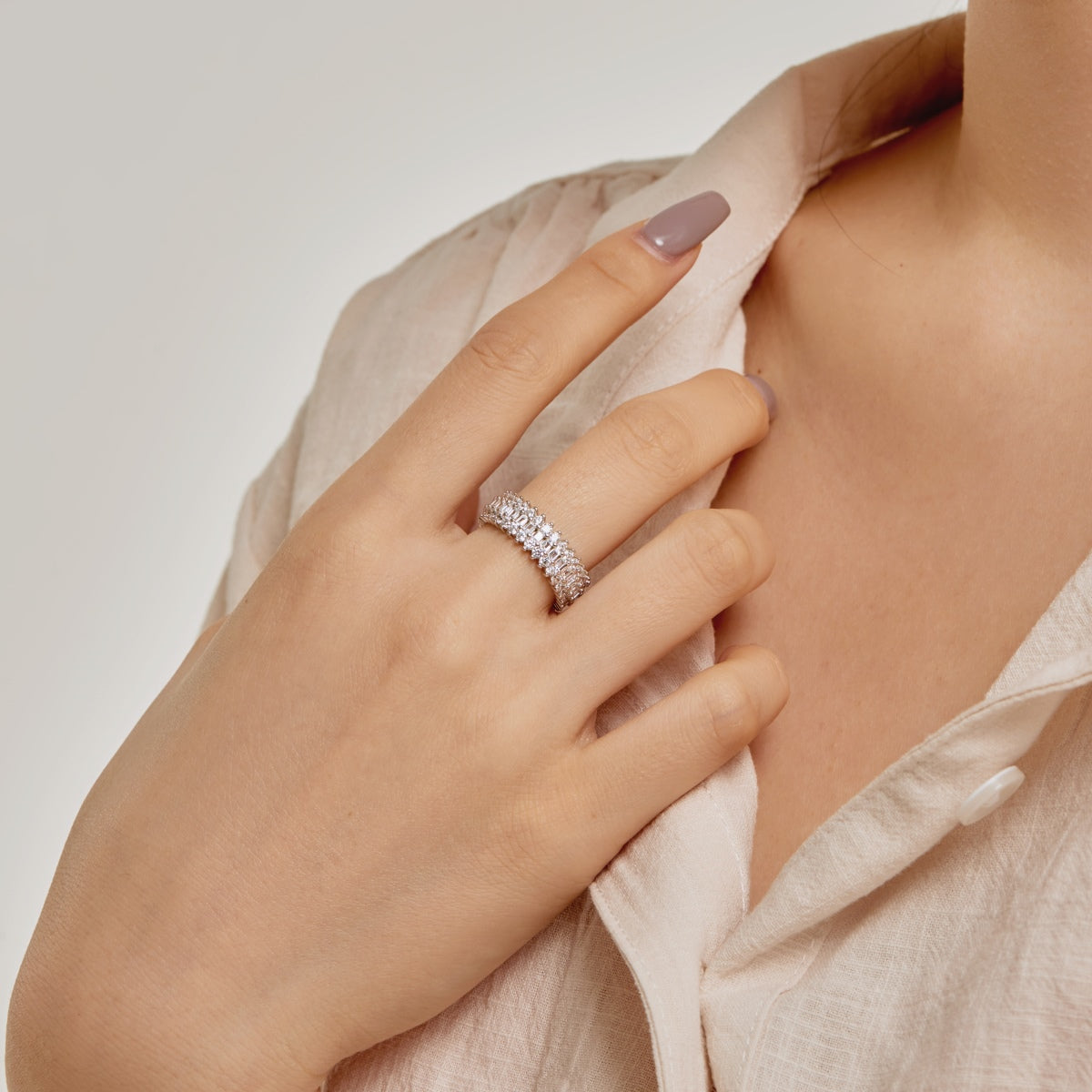 [Everoly JW]Ornate Colorful Radiant Cut Daily Ring