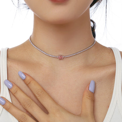 [Everoly JW]1.0 Carat Shining Oval Cut Necklace