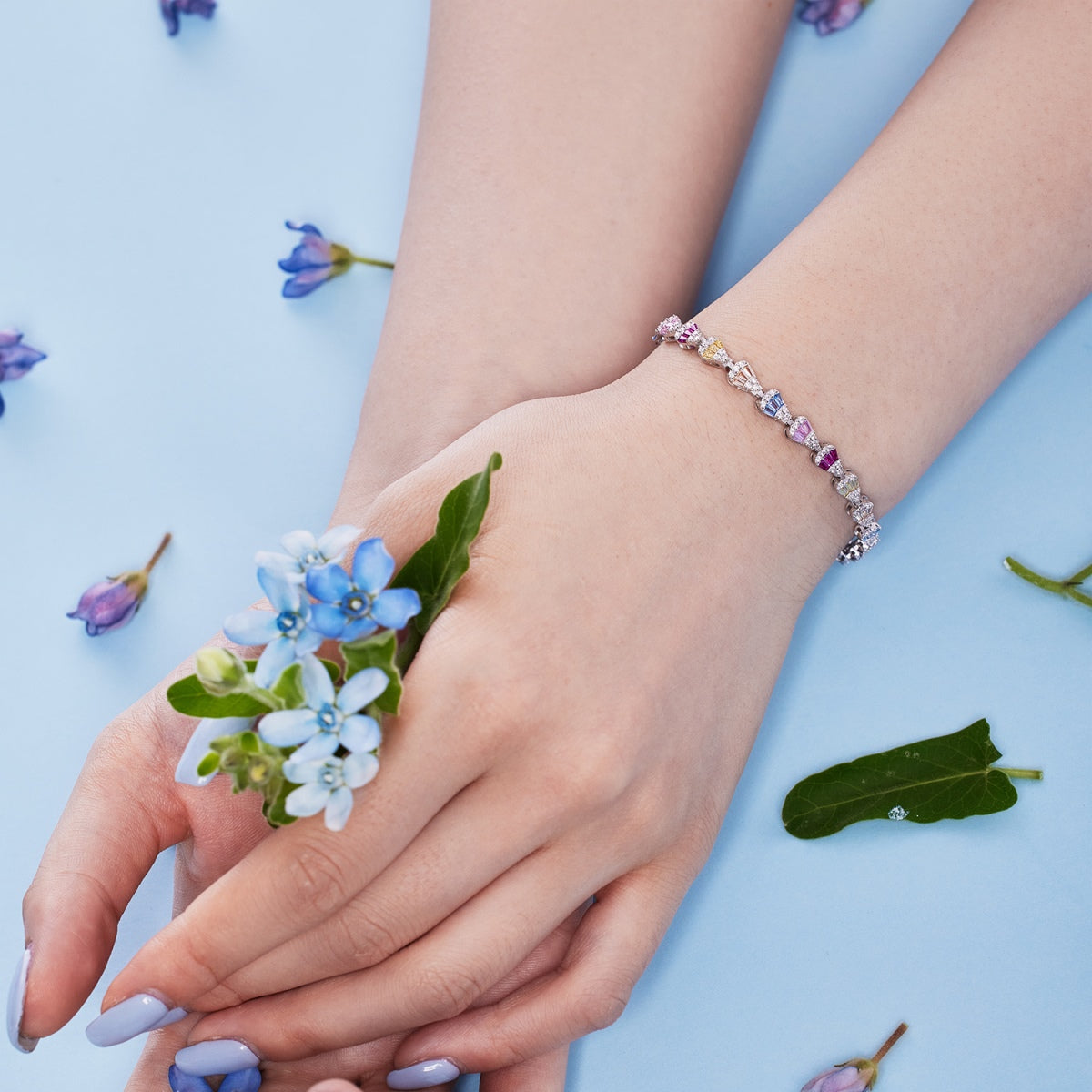 [Everoly JW]Radiant Water Drop Shape Daily Bracelet