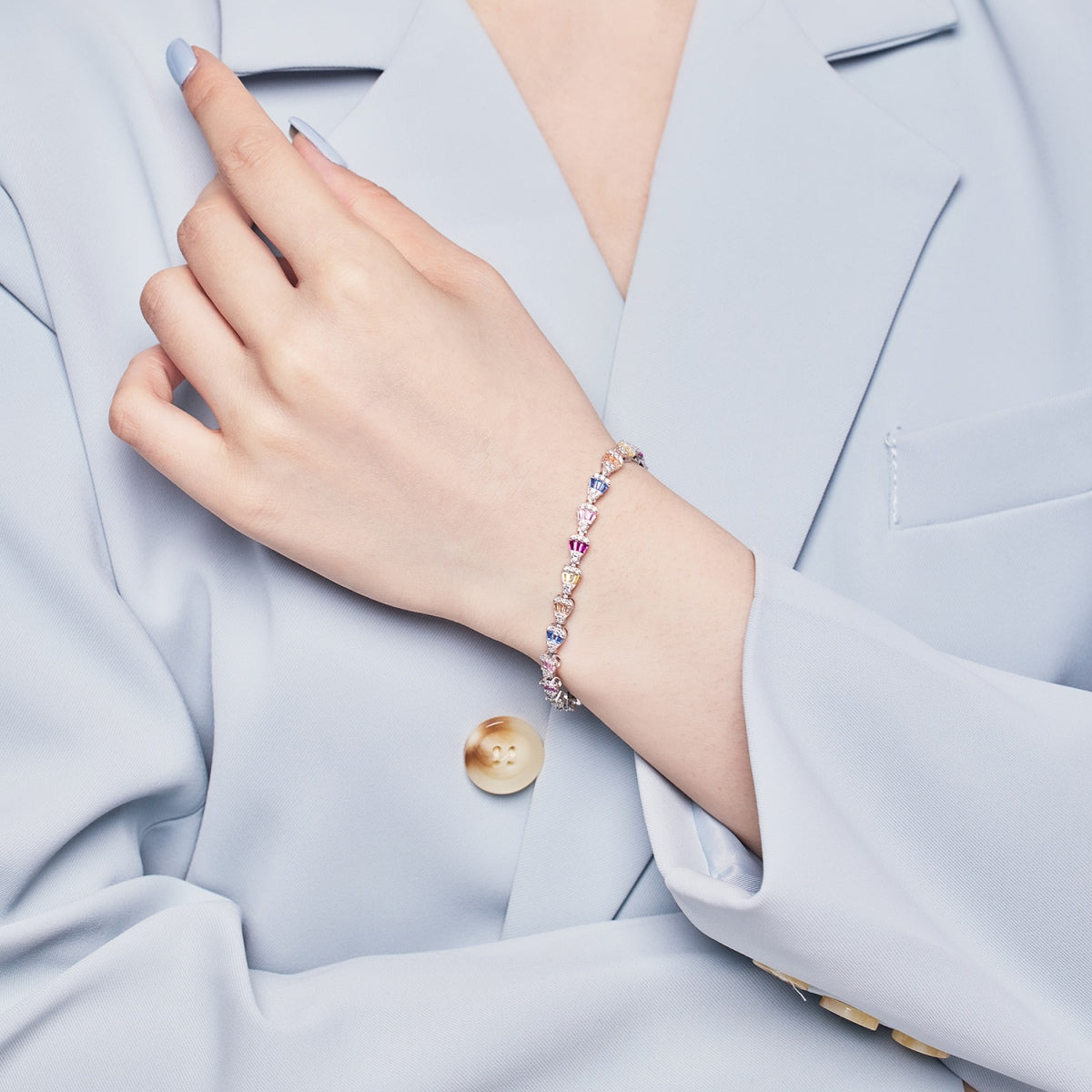 [Everoly JW]Radiant Water Drop Shape Daily Bracelet