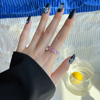 [Everoly JW]Dainty Elongated Cushion Cut Tennis Ring