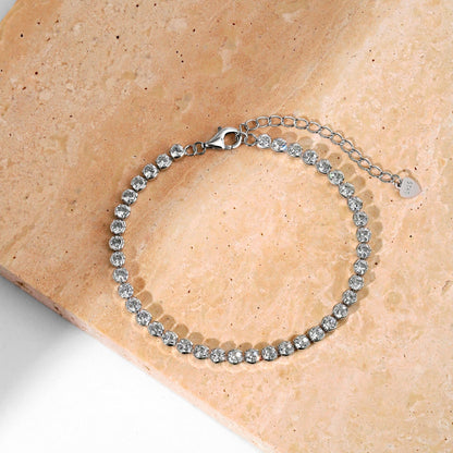 [Everoly JW]Ornate  Sparkling Round Cut Daily Bracelet