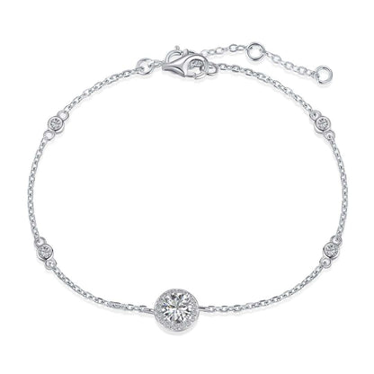 [Everoly JW]Schillerndes Armband mit rundem Schliff