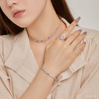 [Everoly JW]Radiant Colorful Rainbow Necklace