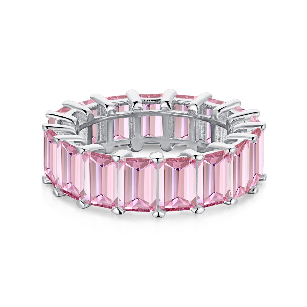 [Everoly JW]0.75 Carat Elegant Emerald Cut Tennis Ring