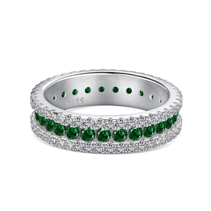 [Everoly JW]Delicate Colorful Round Cut Daily Ring