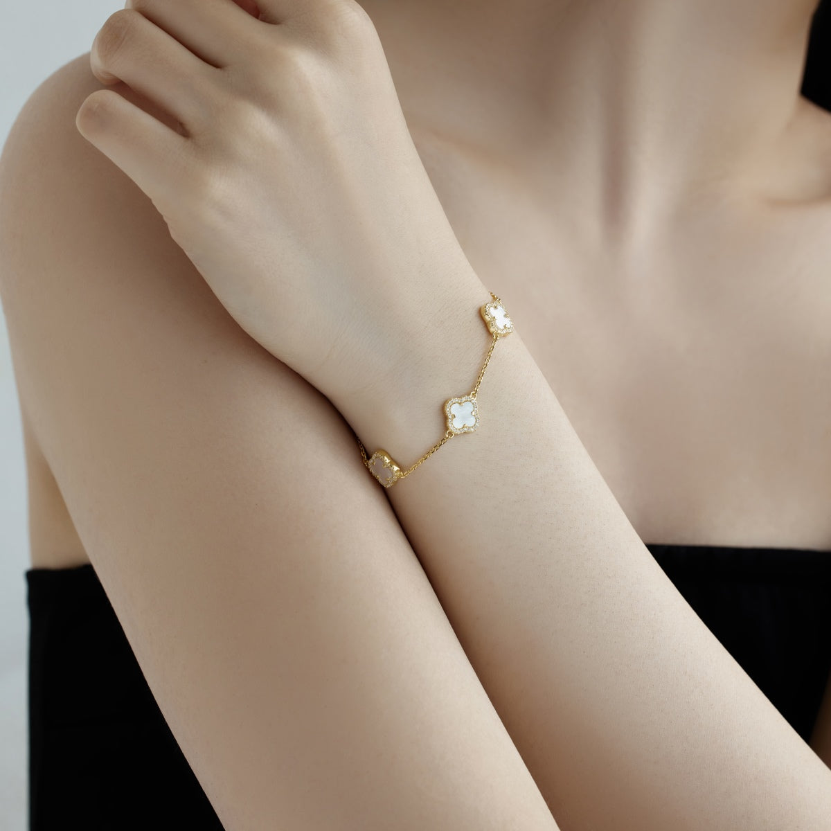 [Everoly JW]Four-Leaf Clover Exquisite Bracelet
