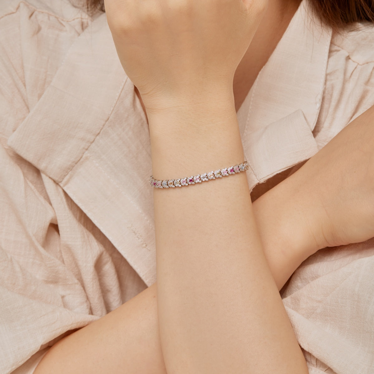 [Everoly JW]Delicate Colorful Multi Cut Daily Bracelet