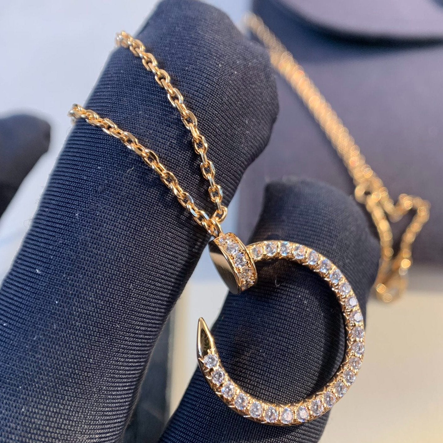 [Everoly JW]JUSTE NECKLACE PINK GOLD DIAMONDS
