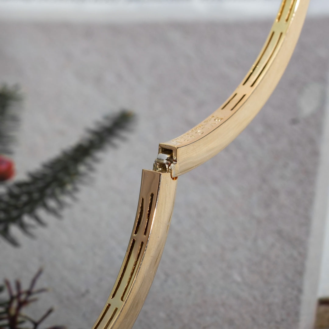 [Everoly JW]SERPENTI BRACELET PINK GOLD DIAMOND DOUBLE SNAKE