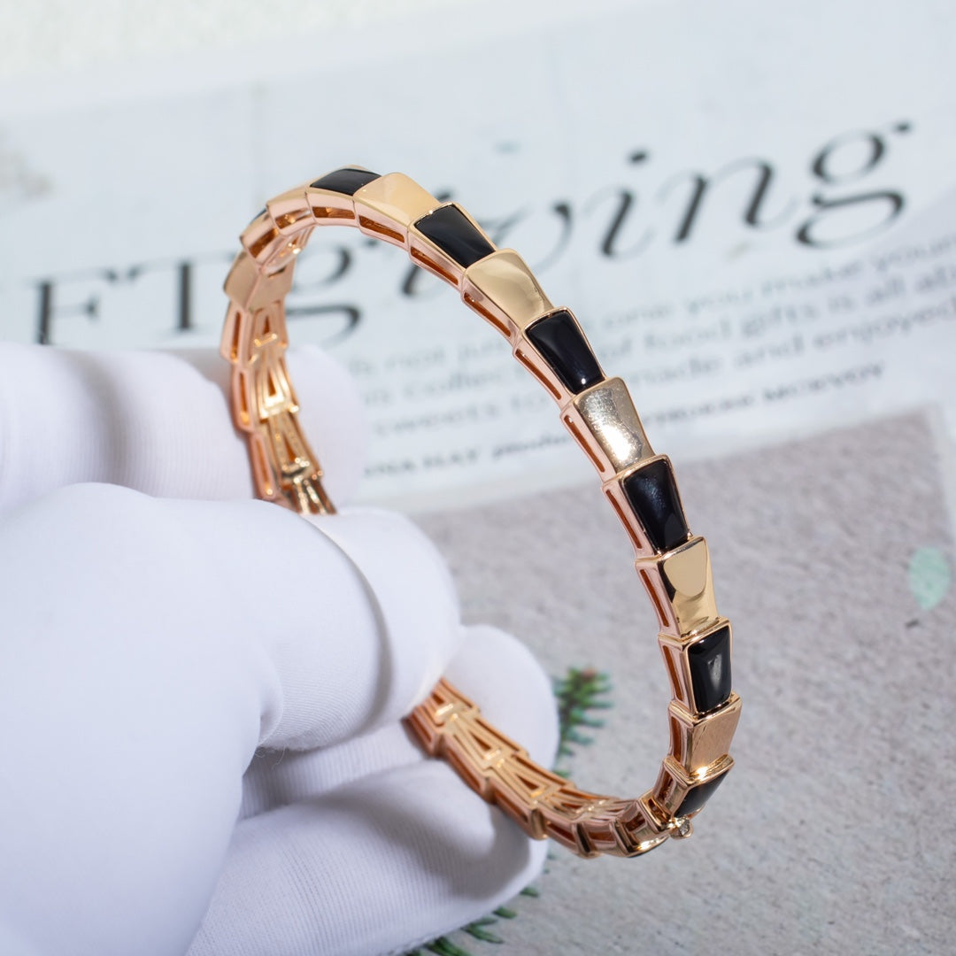 [Everoly JW]SERPENTI BRACELET PINK GOLD ONYX