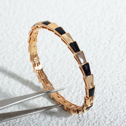 [Everoly JW]SERPENTI BRACELET PINK GOLD ONYX