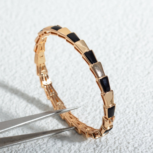 [Everoly JW]SERPENTI BRACELET PINK GOLD ONYX