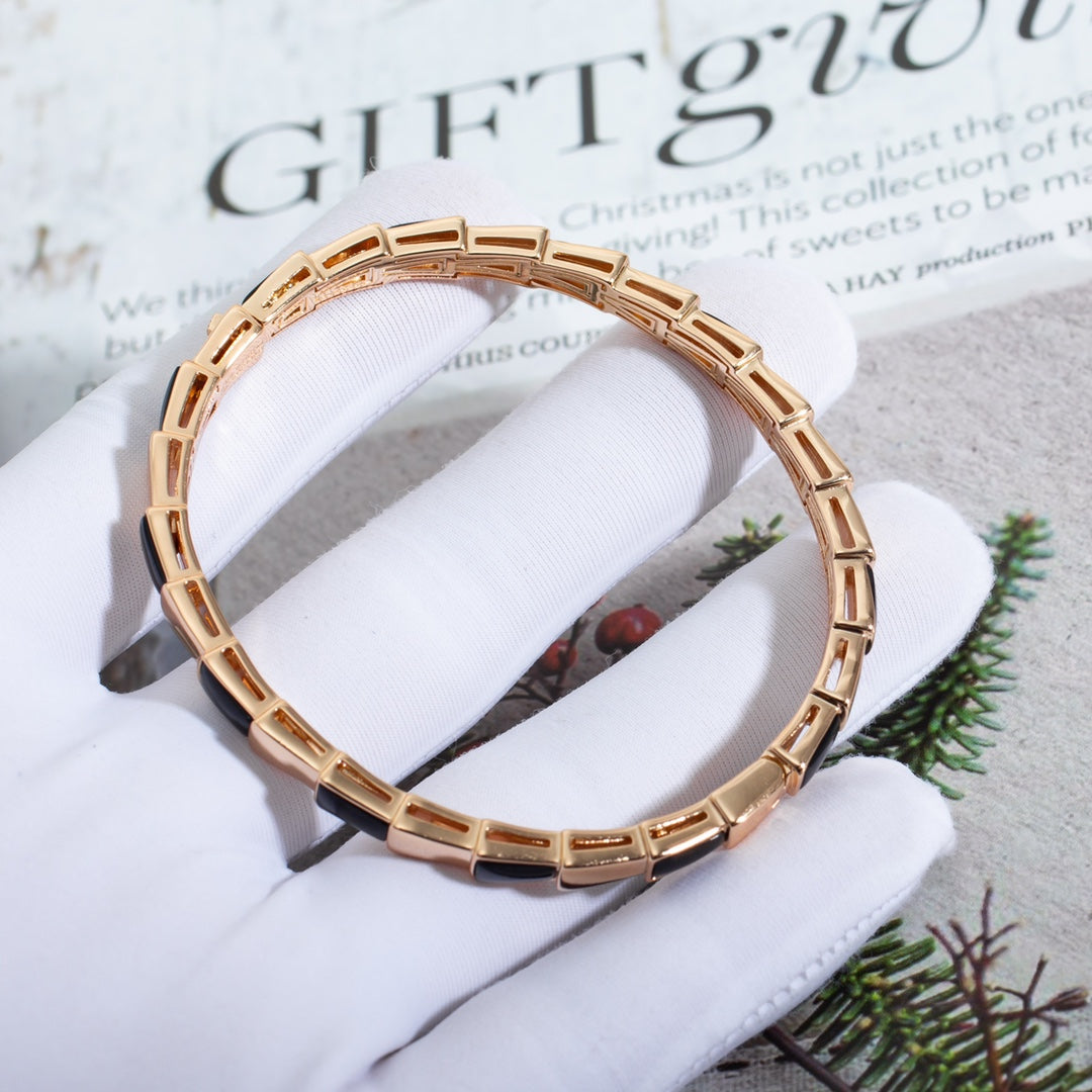 [Everoly JW]SERPENTI BRACELET PINK GOLD ONYX