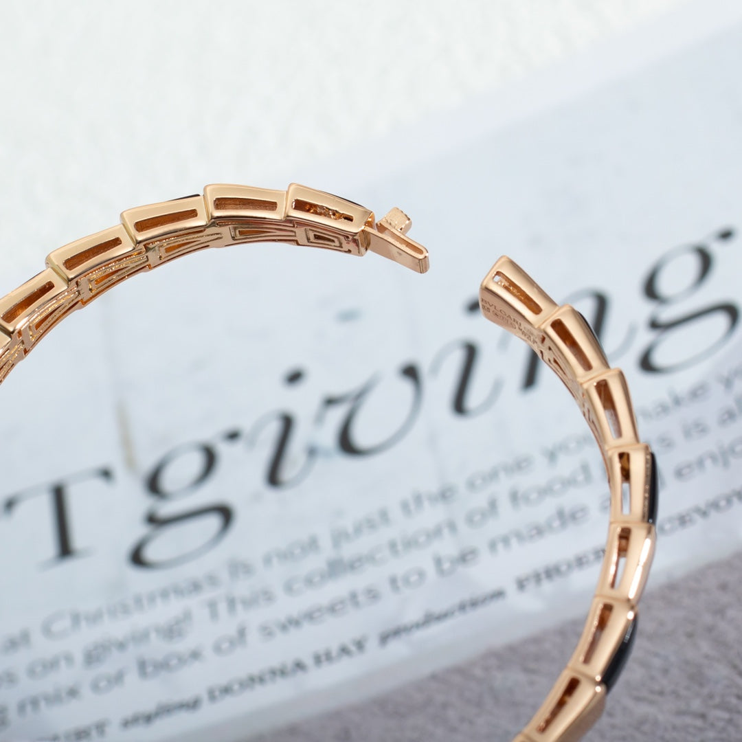 [Everoly JW]SERPENTI BRACELET PINK GOLD ONYX