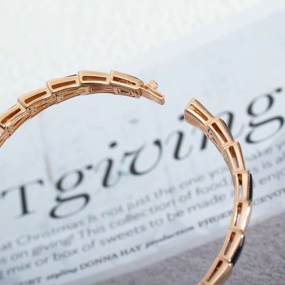 [Everoly JW]SERPENTI BRACELET PINK GOLD ONYX