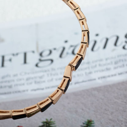 [Everoly JW]SERPENTI BRACELET PINK GOLD ONYX