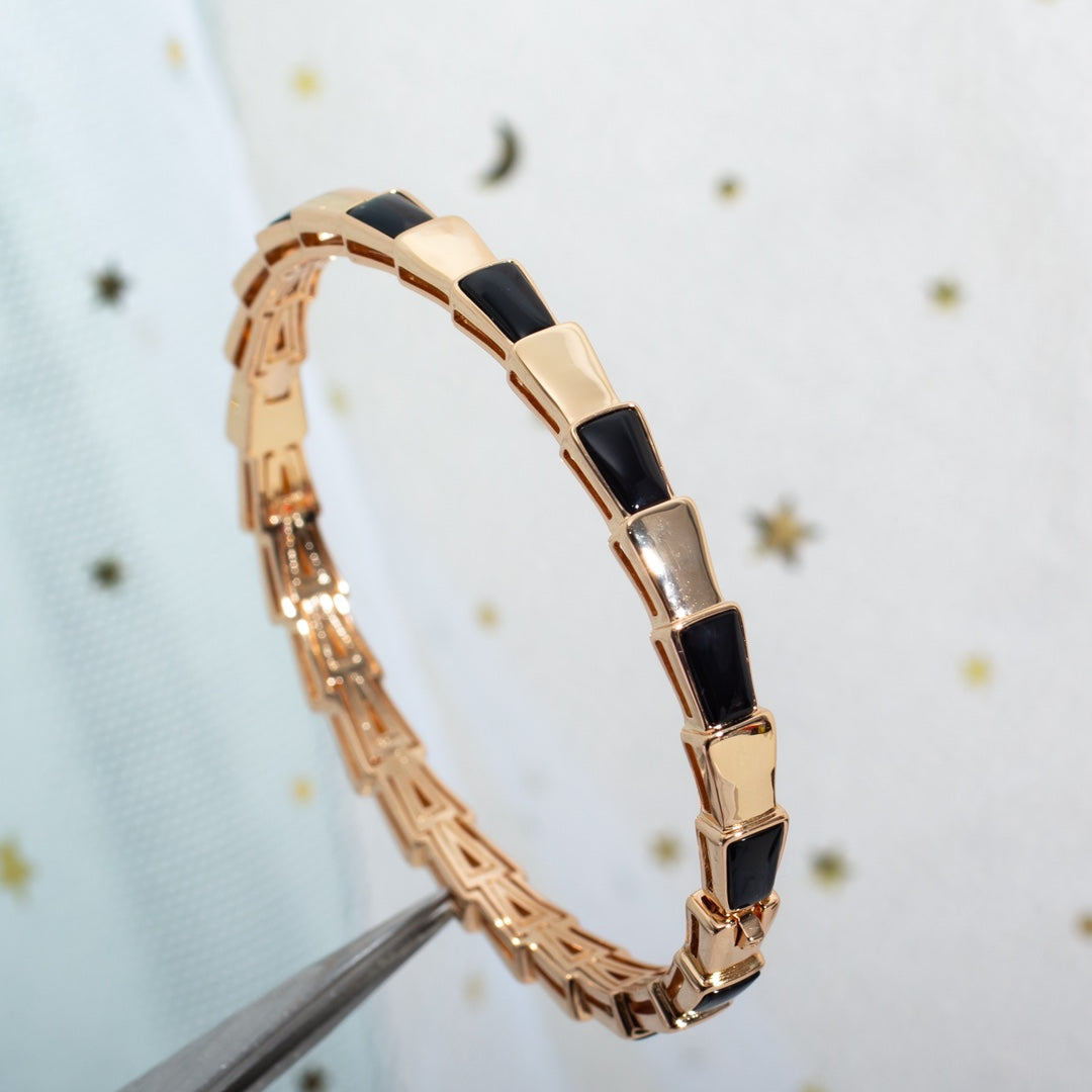 [Everoly JW]SERPENTI BRACELET PINK GOLD ONYX