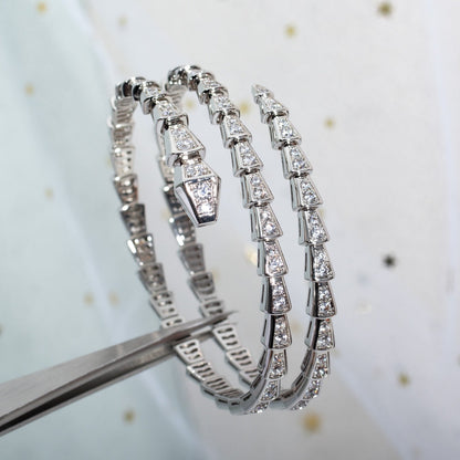 [Everoly JW]SERPENTI BRACELET SILVER DIAMOND DOUBLE ROW