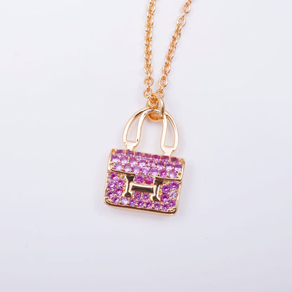 [Everoly JW]CONSTANCE PEDANT PURPLE DIAMOND NECKLACE