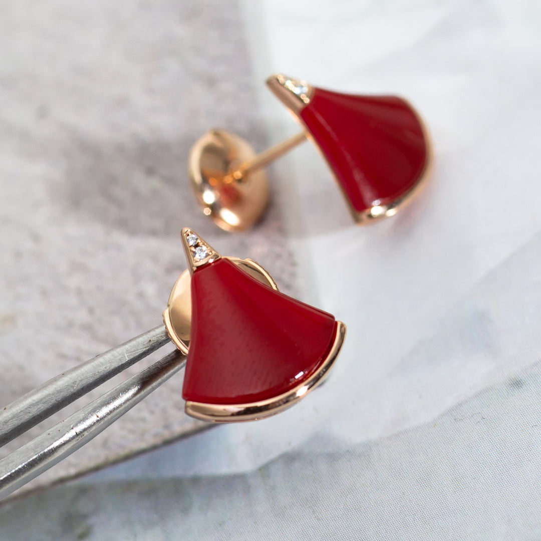 [Everoly JW]DIVAS DREAM EARRINGS PINK GOLD