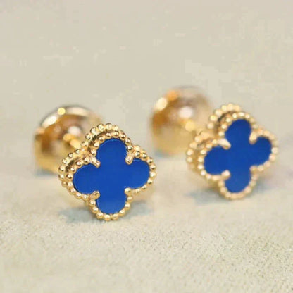 [Everoly JW]CLOVER MINI 9.5MM TURQUOISE EARRINGS