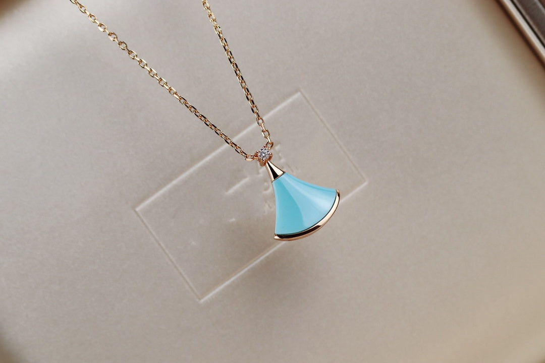 [Everoly JW]DREAM NECKLACE TURQUOISE PINK GOLD