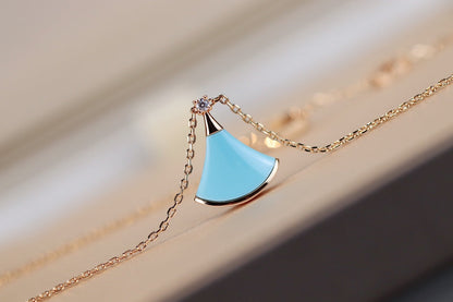 [Everoly JW]DREAM NECKLACE TURQUOISE PINK GOLD