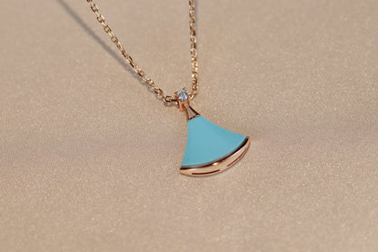 [Everoly JW]DREAM NECKLACE TURQUOISE PINK GOLD