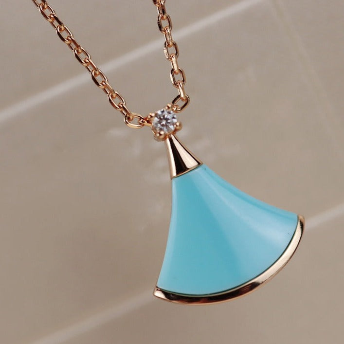 [Everoly JW]DREAM NECKLACE TURQUOISE PINK GOLD