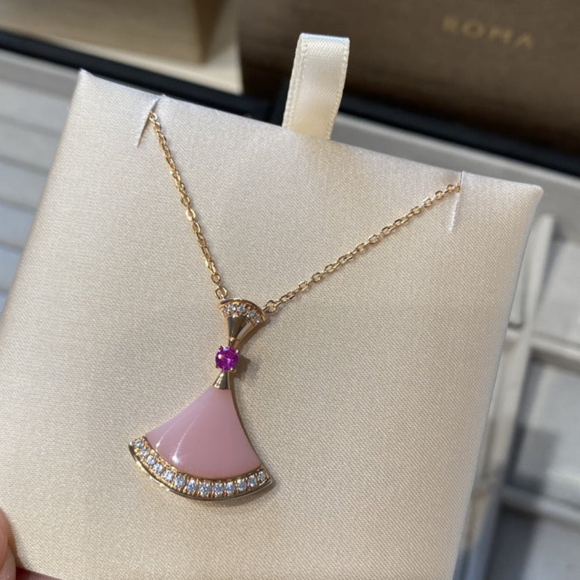 [Everoly JW]DREAM NECKLACE PINK OPAL