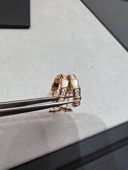 [Everoly JW]SERPENTI MOP ROSA GOLD OHRRINGE