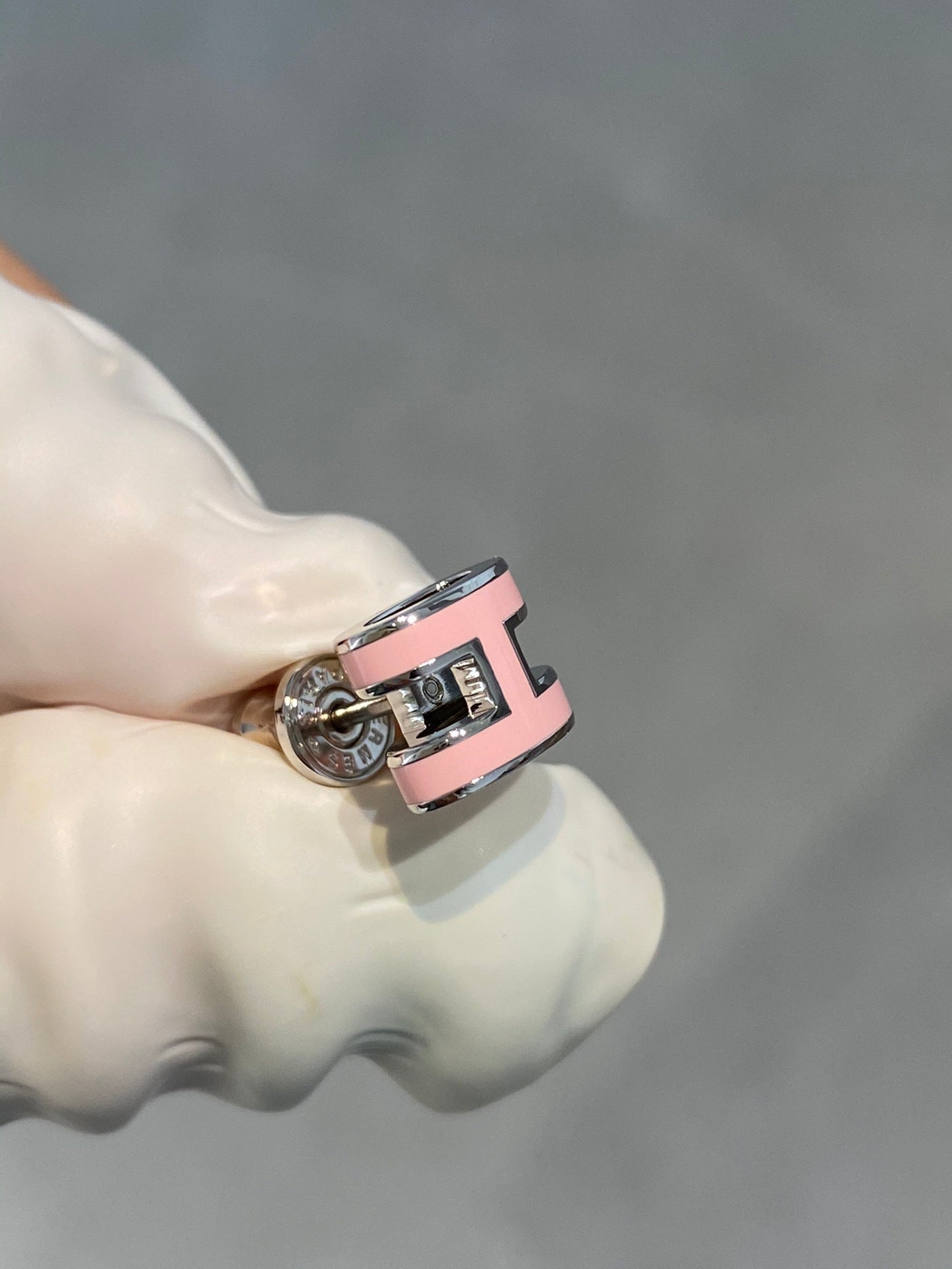 [Everoly JW] MINI POP H SILBER OHRRINGE ROSA