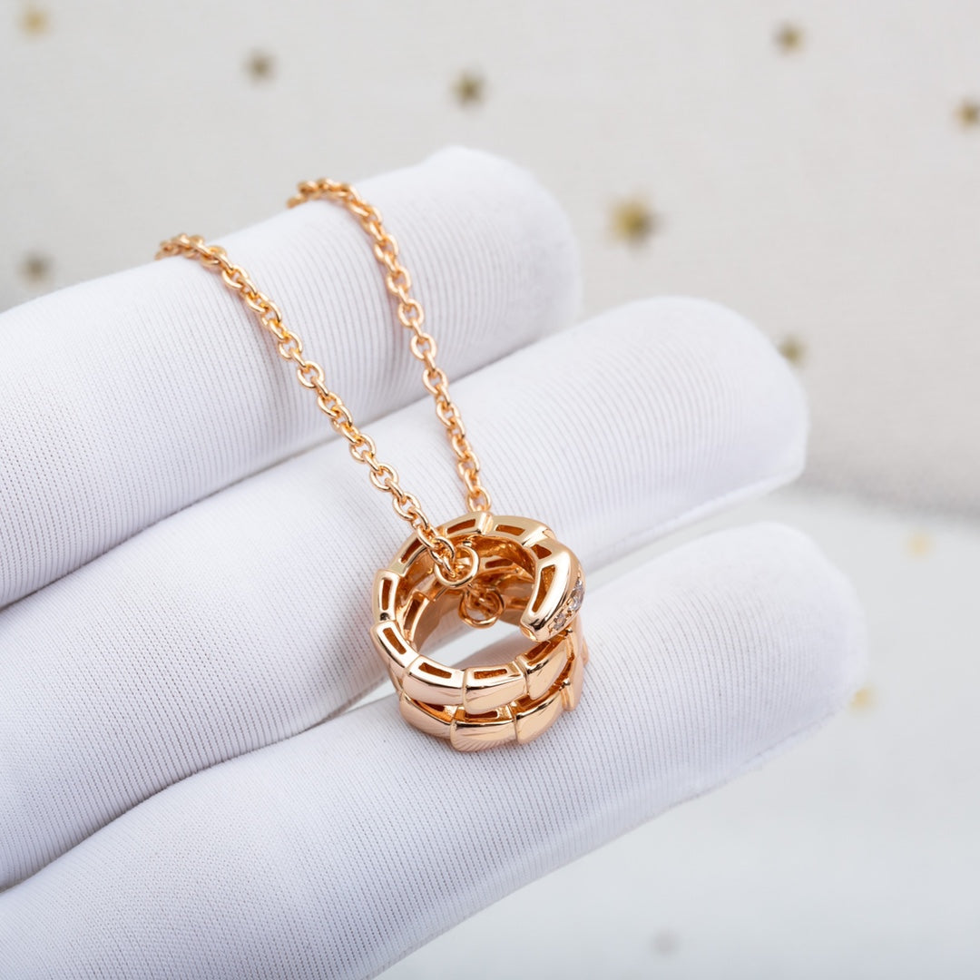 [Everoly JW]SERPENTI PINK GOLD NECKLACE DIAMOND