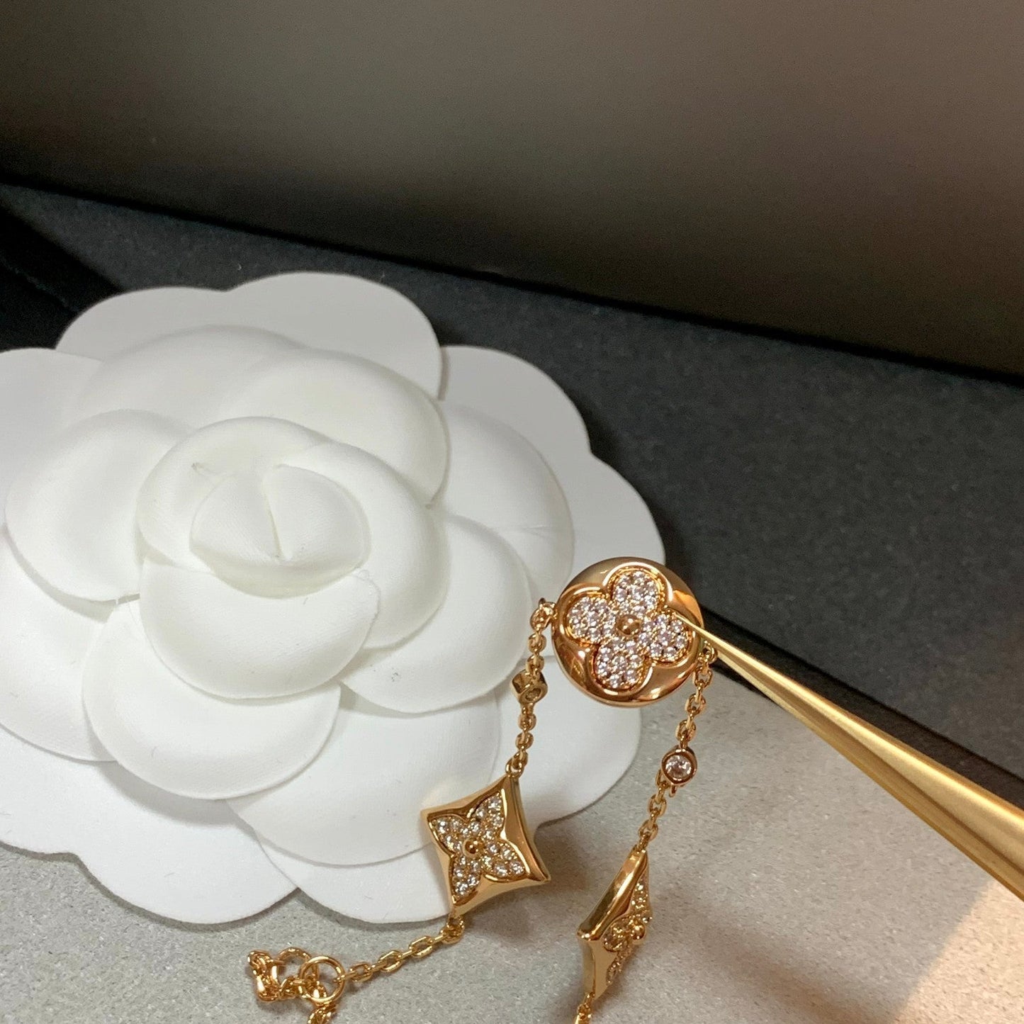 [Everoly JW]STAR AND SUN 4 MOTIFS GOLD DIAMONDS BRACELET