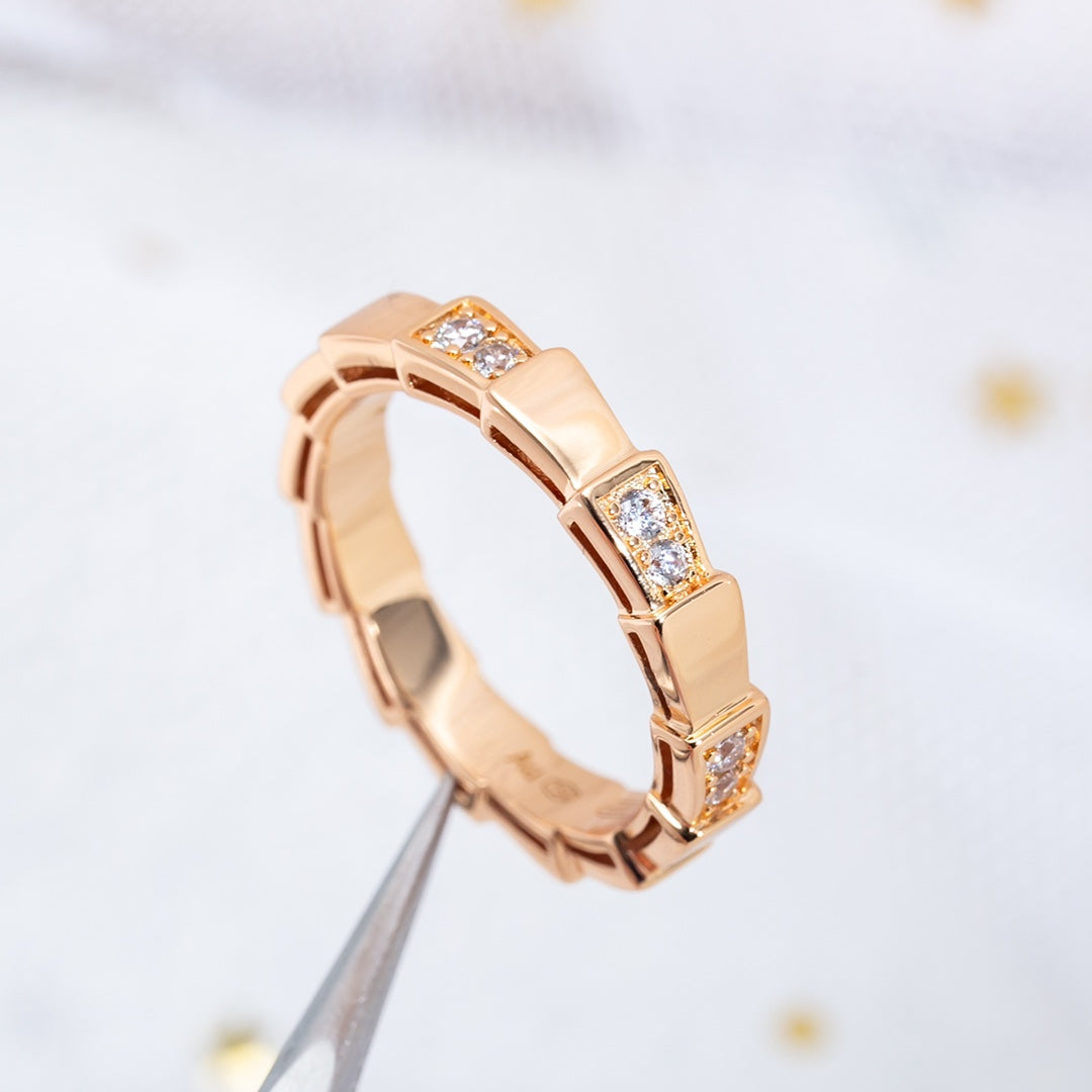 [Everoly JW]SERPENTI RING PINK GOLD  3MM