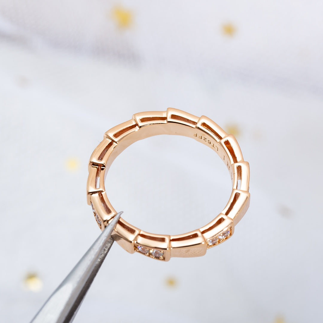 [Everoly JW]SERPENTI RING PINK GOLD  3MM