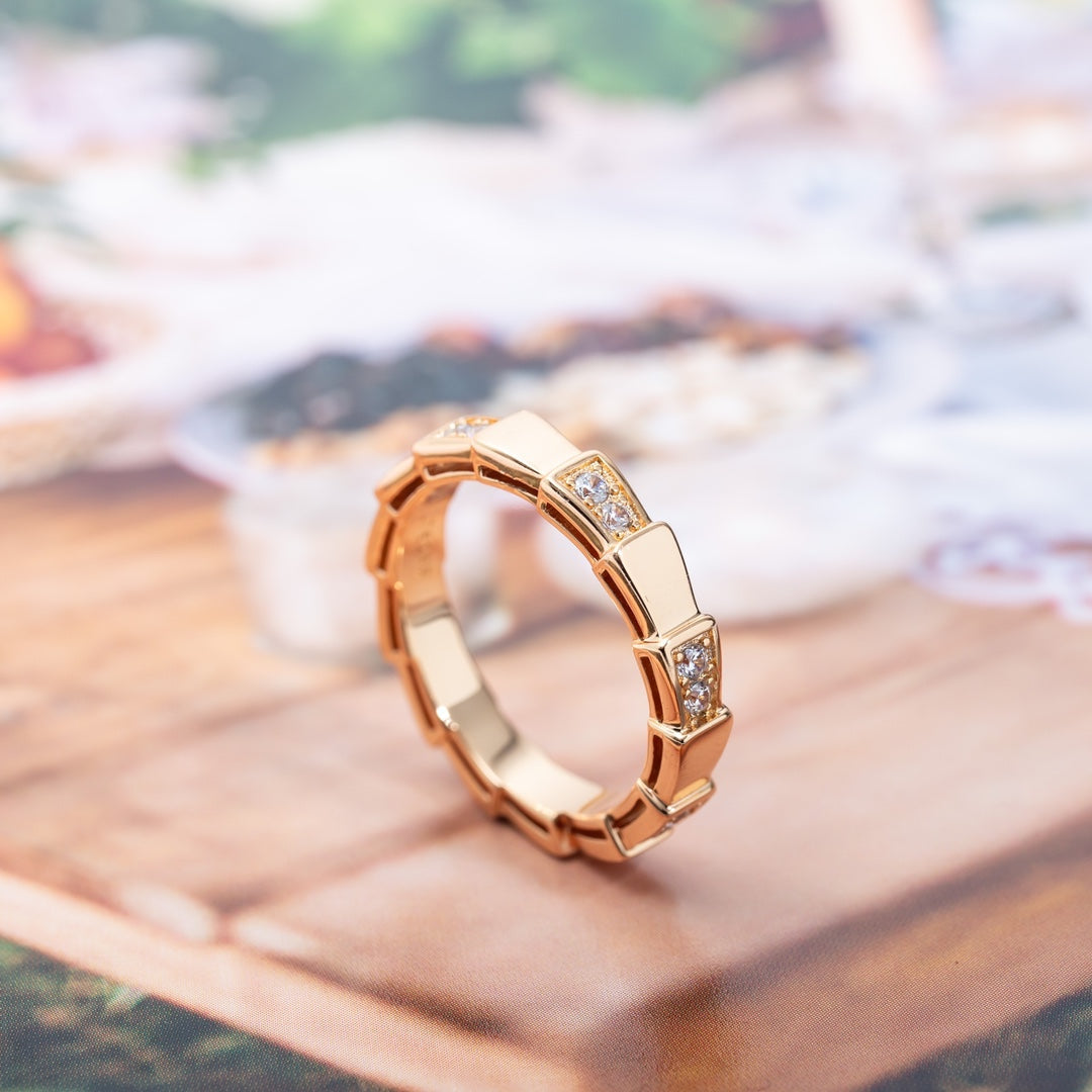 [Everoly JW]SERPENTI RING PINK GOLD  3MM