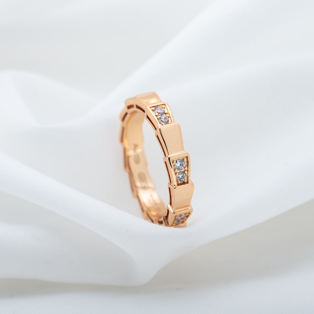 [Everoly JW]SERPENTI RING PINK GOLD  3MM