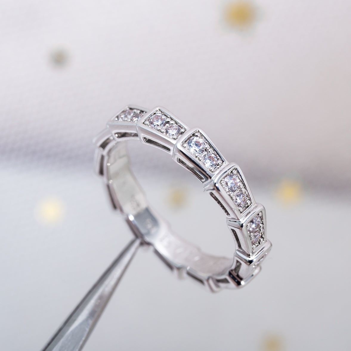 [Everoly JW]SERPENTI RING SILBER DIAMANT GEPAART 3MM